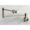 Kingston Brass KS4108DX Wall Mount Pot Filler, Brushed Nickel KS4108DX - alternate 3